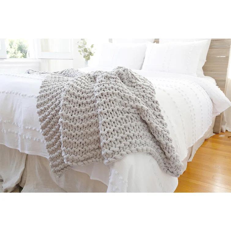 Finn Throw by Pom Pom at Home - Silver