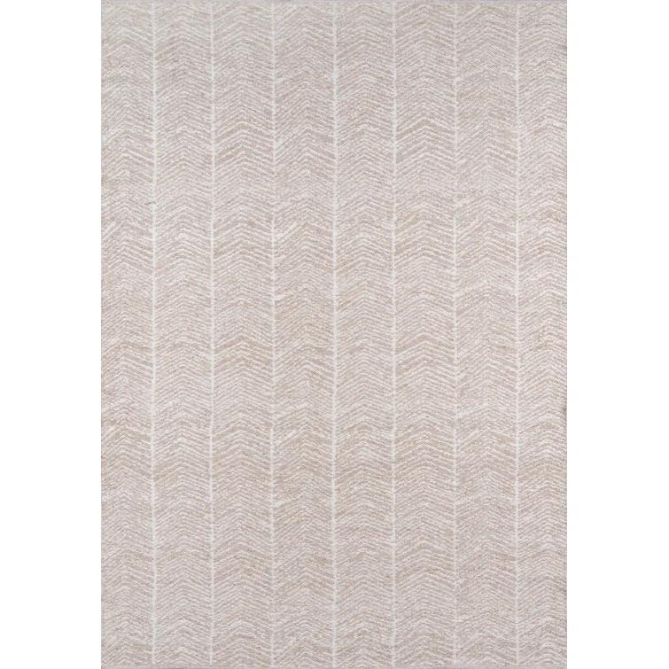 Easton Chevron Handmade Flatweave Brown Area Rug