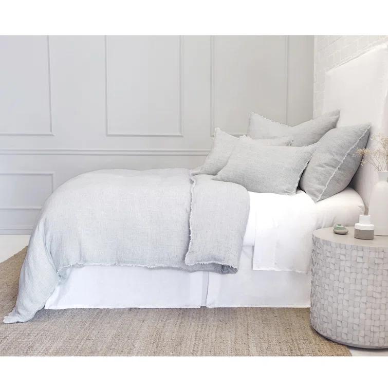 Logan Linen Duvet by Pom Pom at Home - Navy / King