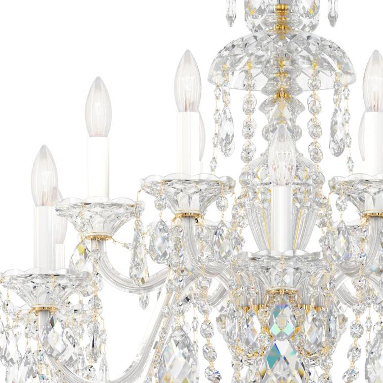 Sterling 12 - Light Glass Classic / Traditional Chandelier