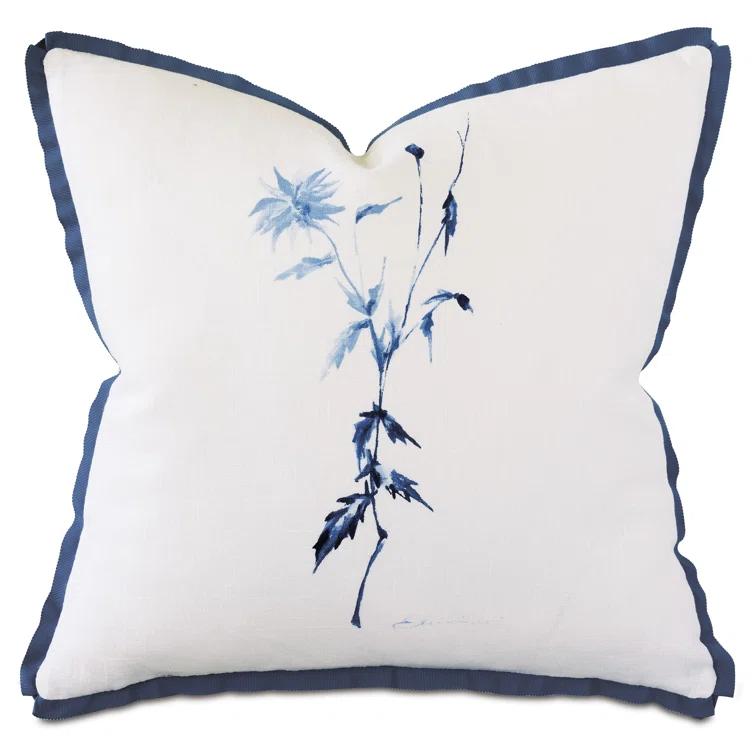 Charlotte Moss Capri Hand Painted Linen Throw Pillow