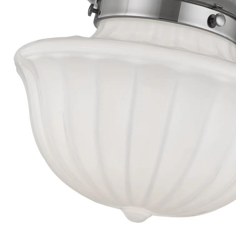 Dutchess Old Bronze 2-Light Globe Flush Mount with White Glass Shade