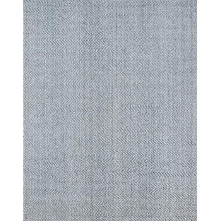 8'9"x11'9" Solid Woven Area Rug Gray - Erin Gates By Momeni: Modern Handmade Low Pile Indoor Rectangle Rug