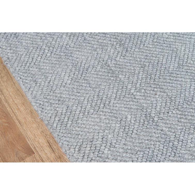 8'9"x11'9" Solid Woven Area Rug Gray - Erin Gates By Momeni: Modern Handmade Low Pile Indoor Rectangle Rug