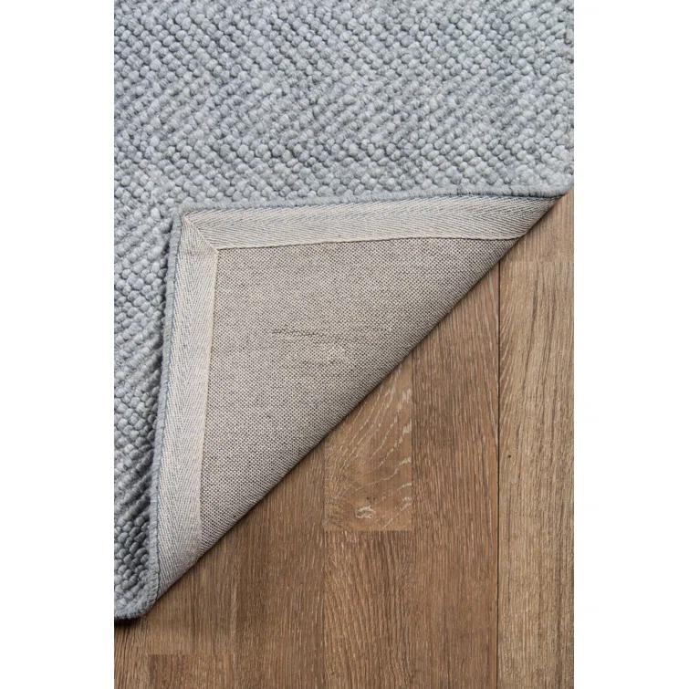 8'9"x11'9" Solid Woven Area Rug Gray - Erin Gates By Momeni: Modern Handmade Low Pile Indoor Rectangle Rug