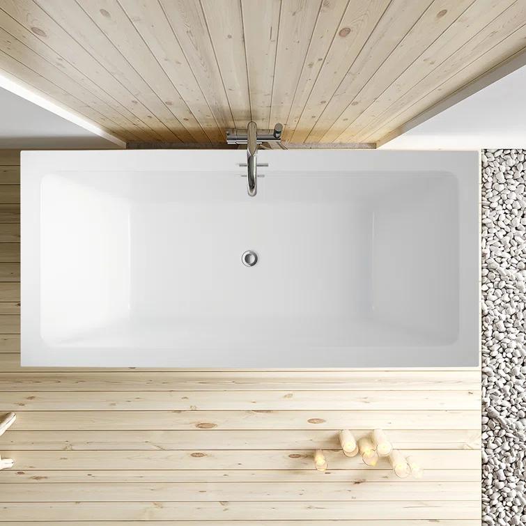 Orion 59'' x 30'' Freestanding Soaking Acrylic Bathtub