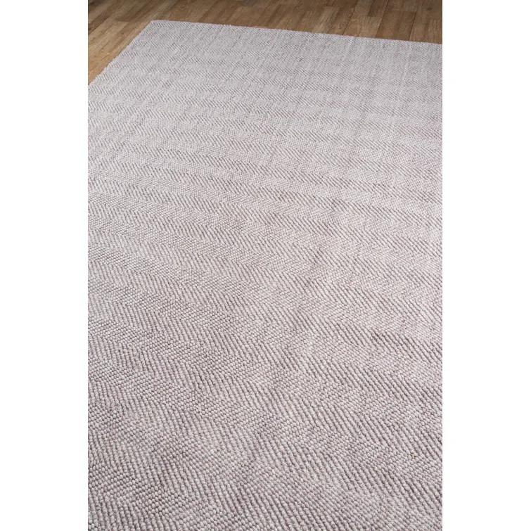 5'x8' Solid Woven Area Rug Brown - Erin Gates By Momeni: Modern Handmade Low Pile Indoor Rectangle Rug
