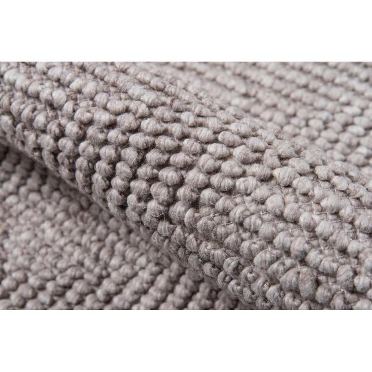 5'x8' Solid Woven Area Rug Brown - Erin Gates By Momeni: Modern Handmade Low Pile Indoor Rectangle Rug