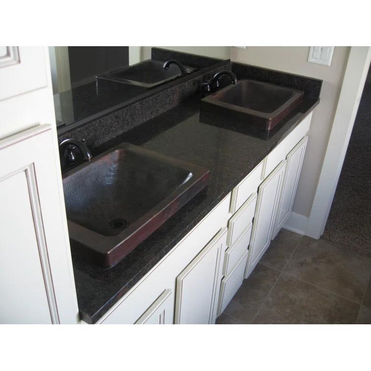 Novatto 14'' Copper Rectangular Bathroom Sink