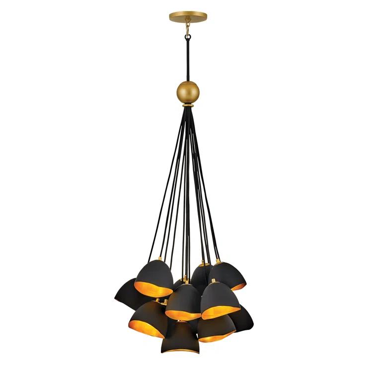 Nula Fifteen-Light Cluster Bell Chandelier by Lisa McDennon
