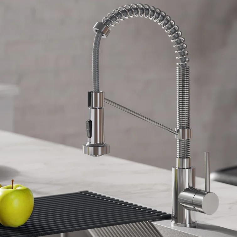KRAUS Bolden Commercial Style 2-Function Single Handle Pull Down Kitchen Faucet