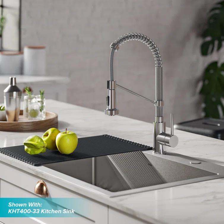 KRAUS Bolden Commercial Style 2-Function Single Handle Pull Down Kitchen Faucet