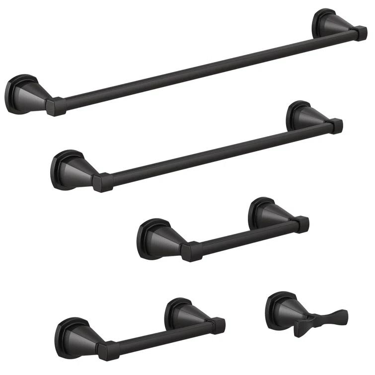 Stryke 8 in. Wall Mount Hand Towel Bar Bath Hardware Accessory