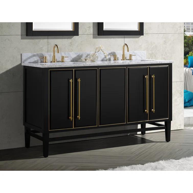 Avanity Mason-Vs61-G-C Mason 61" Free Standing Double Basin Vanity Set - Black