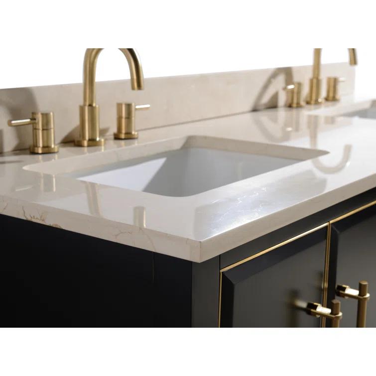Avanity Mason-Vs61-G-C Mason 61" Free Standing Double Basin Vanity Set - Black