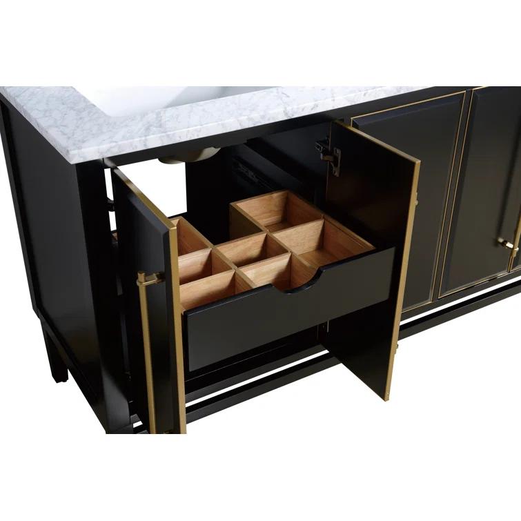 Avanity Mason-Vs61-G-C Mason 61" Free Standing Double Basin Vanity Set - Black