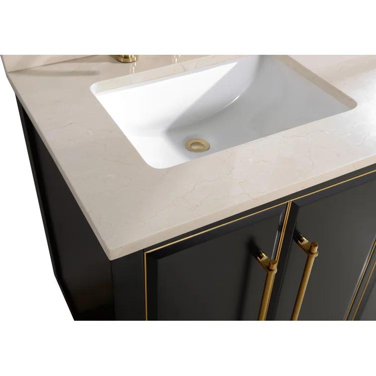 Avanity Mason-Vs61-G-C Mason 61" Free Standing Double Basin Vanity Set - Black
