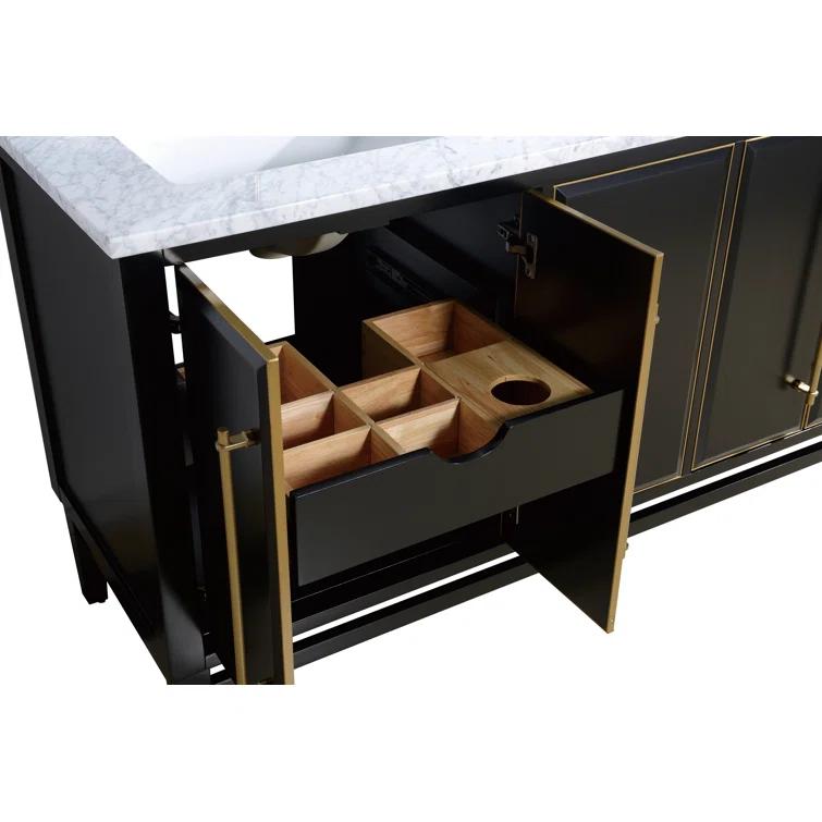 Avanity Mason-Vs61-G-C Mason 61" Free Standing Double Basin Vanity Set - Black