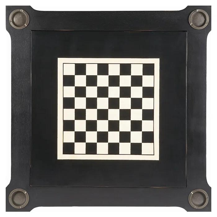 Black Square Wood Multi-Game Card Table