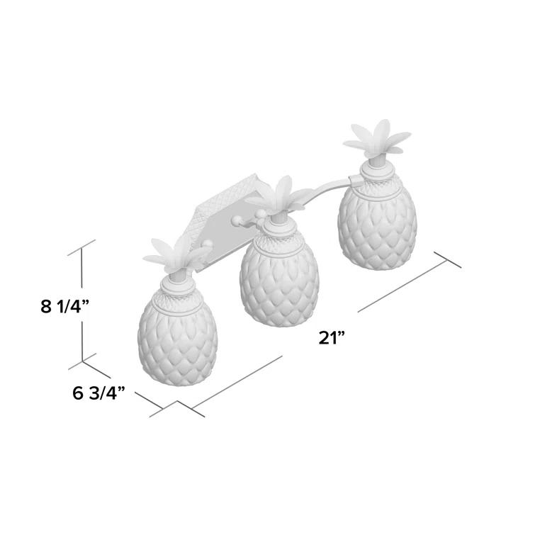 Plantation 3-Light Pineapple Bath Vanity Fixture