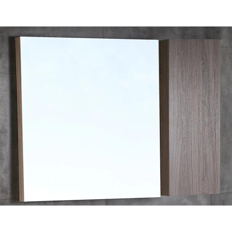 42'' W 31.5'' H Surface Frameless Medicine Cabinet with Mirror and 1 Fixed Shelf