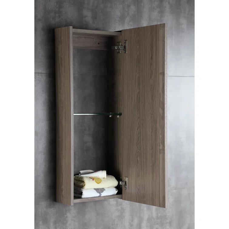 42'' W 31.5'' H Surface Frameless Medicine Cabinet with Mirror and 1 Fixed Shelf