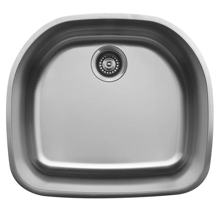 Karran Karran 18-Gauge Stainless Steel 22-5/8'' X 20-1/8'' Single Bowl Undermount Kitchen Sink U-2321