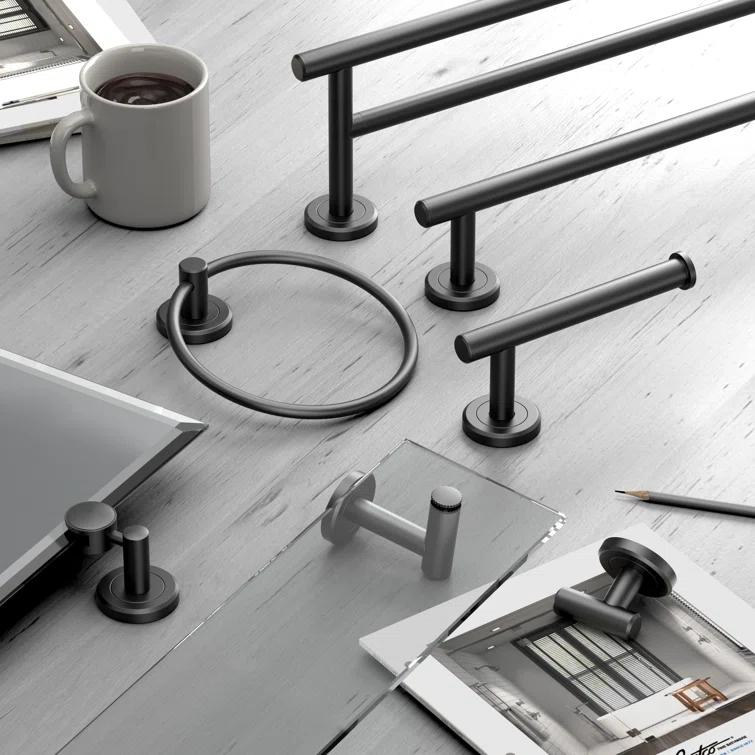 Latitude II Wall Mounted Towel Rack | Hotel Style Stainless Steel Towel Rack with Towel Bar
