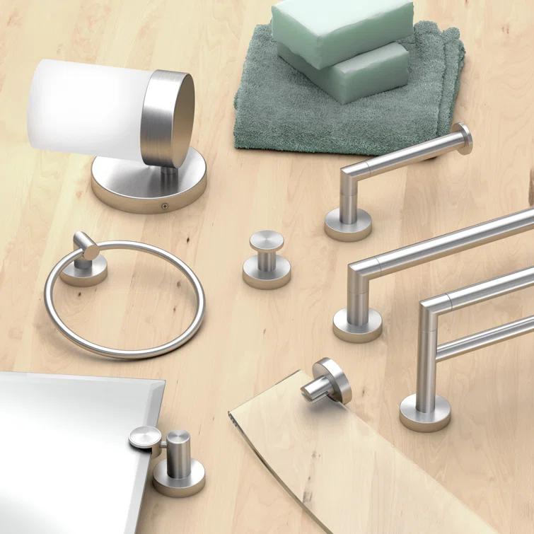 Wall Mount 25.75" W Towel Rack with Towel Bar