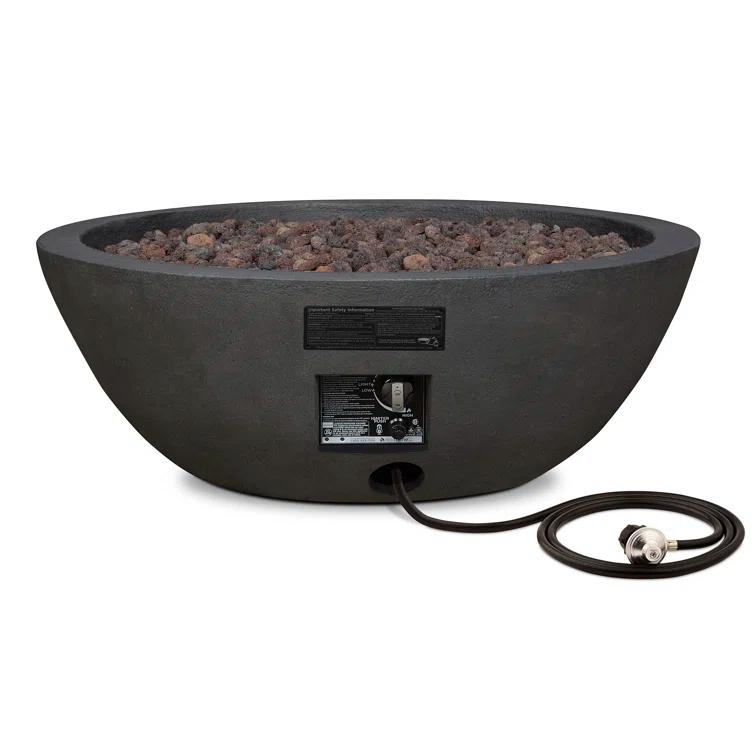 Fernanda Fire Bowl - Shale / Round