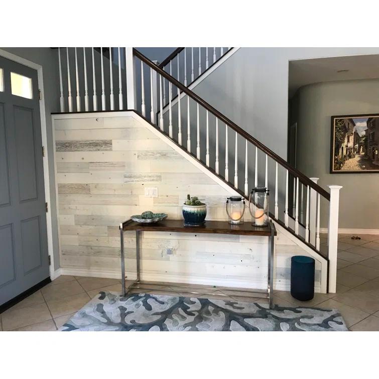 Timberchic River Reclaimed Wooden Wall planks - Simple Peel & Stick Wall Covering Application for DIY Accent Wall & Home Improvement - Modern, Premium Wall Paneling