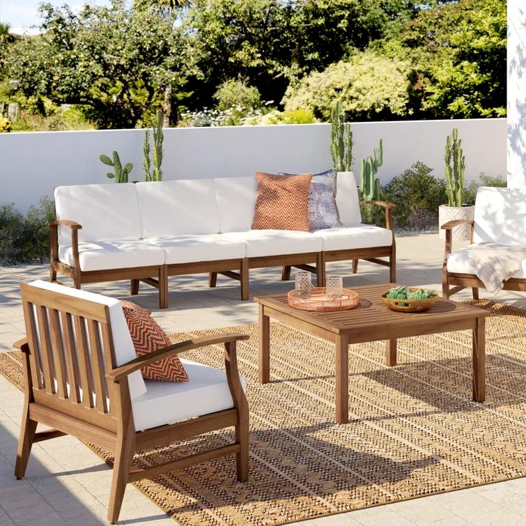 Highland Dunes Hulda 7 Piece Sectional Seating Group with Cushions