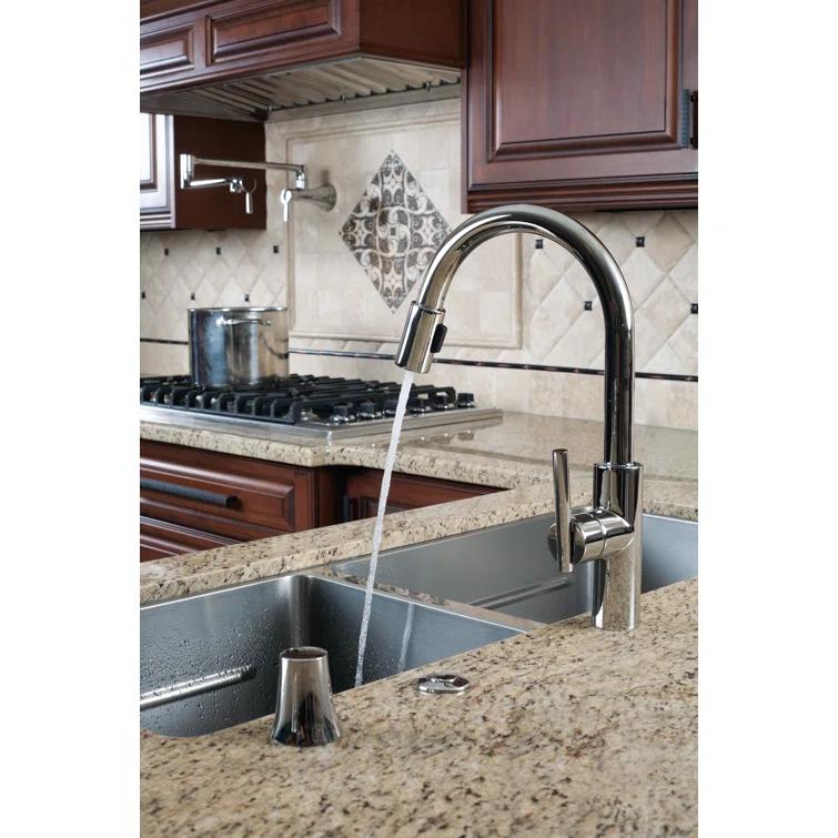 East Linear Pull Down Single Handle Kitchen Faucet