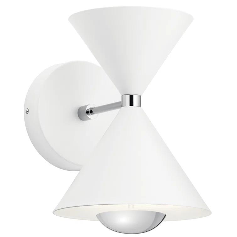 George Oliver Mcgruder Glass LED Armed Sconce