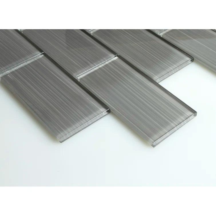 Premium Hand Painted 3" x 6" Straight Edge Glass Mosaic Subway Tile