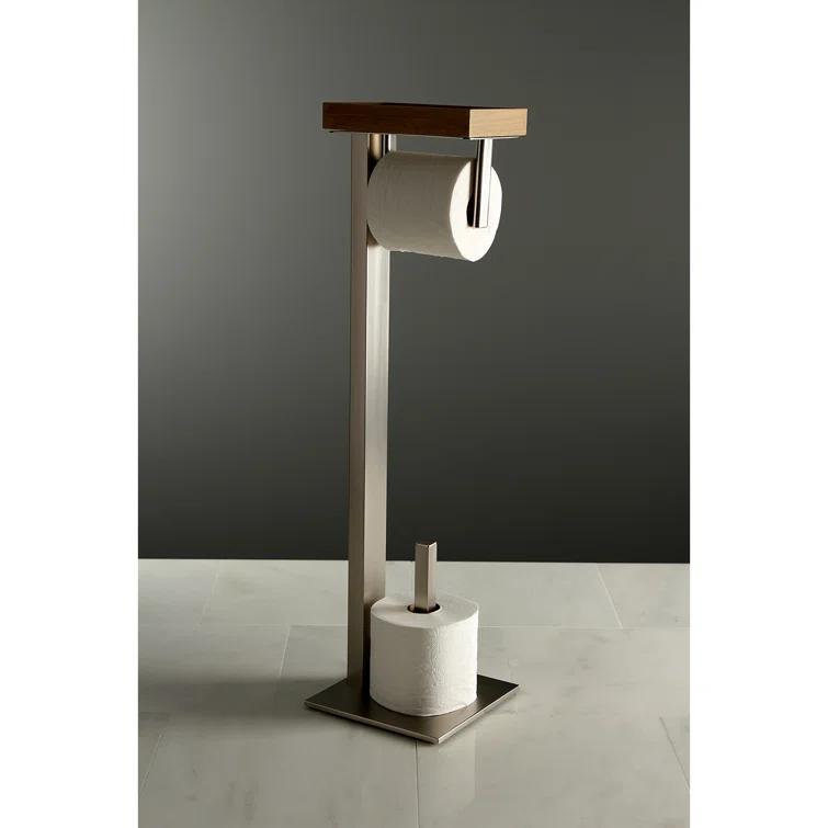 Kingston Brass SCC8508 Kingston Brass Edenscape Freestanding Toilet Paper Holder with Storage Shelf