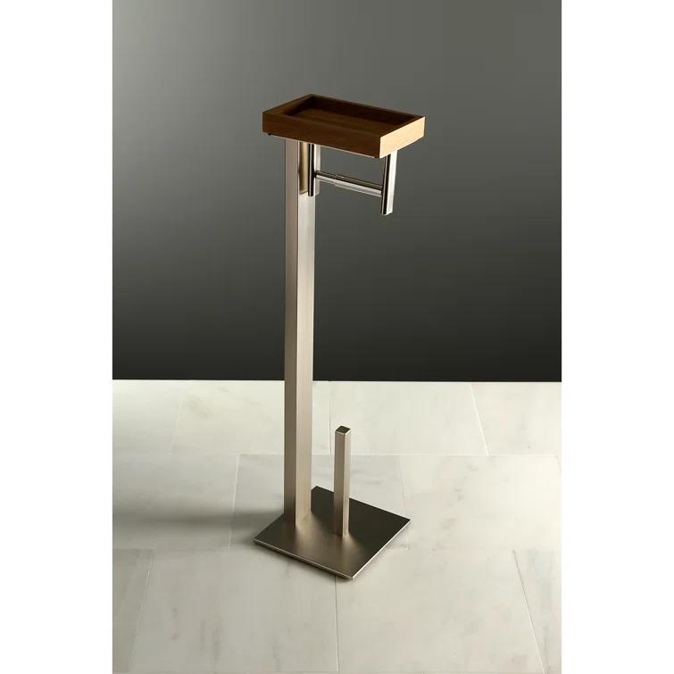 Kingston Brass SCC8508 Kingston Brass Edenscape Freestanding Toilet Paper Holder with Storage Shelf