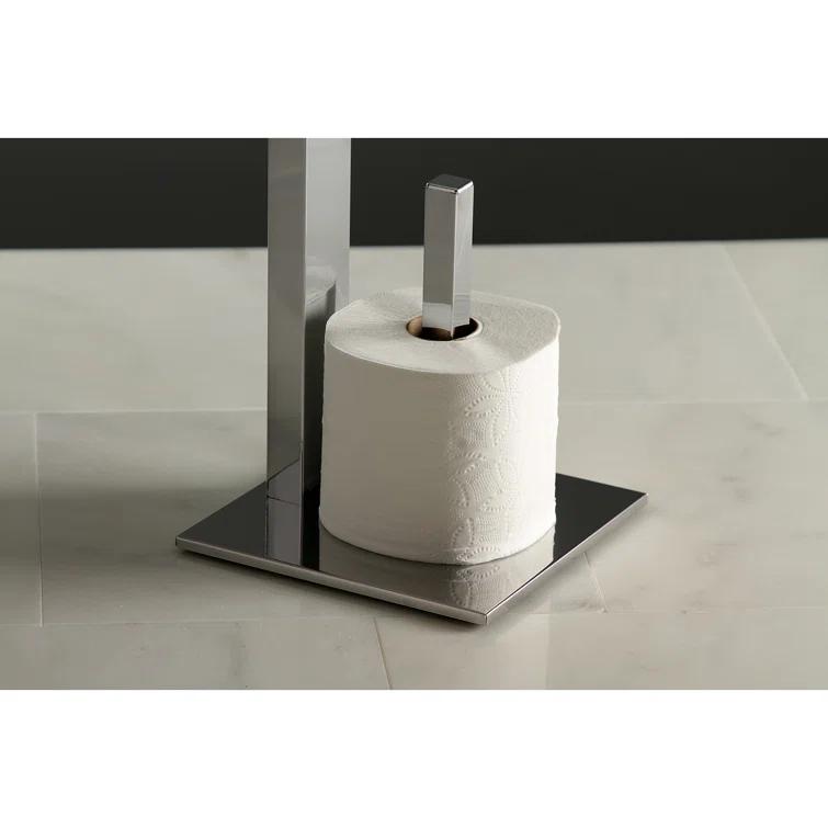 Kingston Brass Edenscape Freestanding Toilet Paper Holder with Storage Shelf