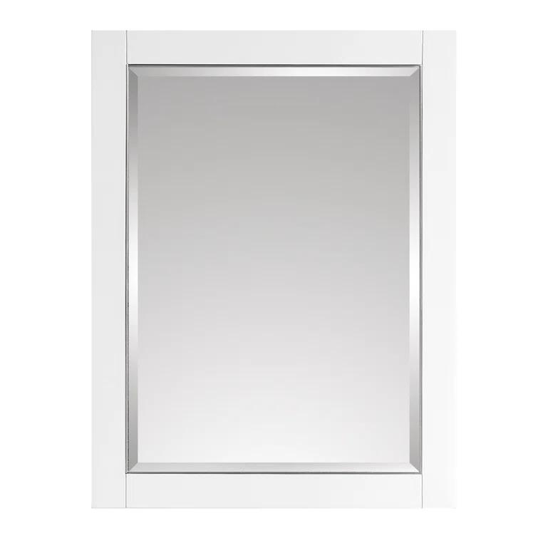 AVANITY  Mason 24 in. Wall Mounted Mirror with Brushed Silver Trim - 24"W x 32"H White White