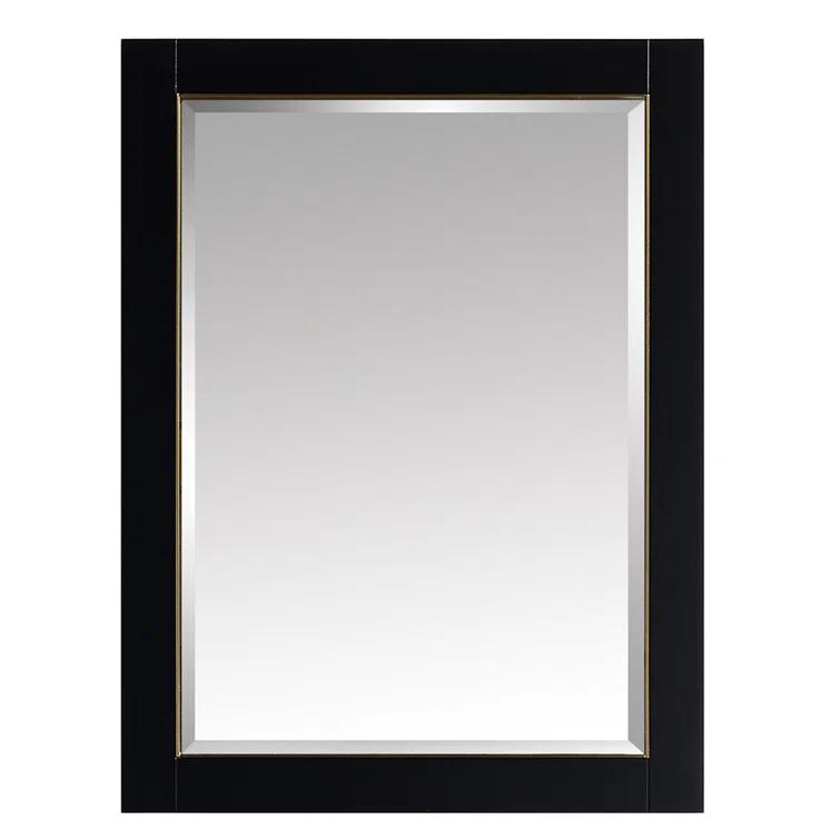 AVANITY  Mason 24 in. Wall Mounted Mirror with Matte Gold Trim - 24"W x 32"H Black Black