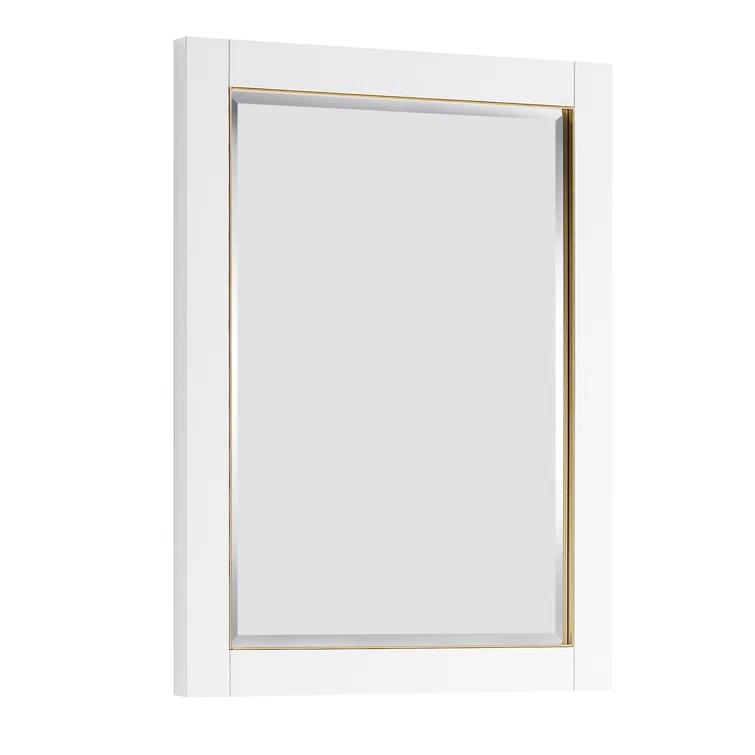 AVANITY  Mason 24 in. Wall Mounted Mirror with Matte Gold Trim - 24"W x 32"H White White
