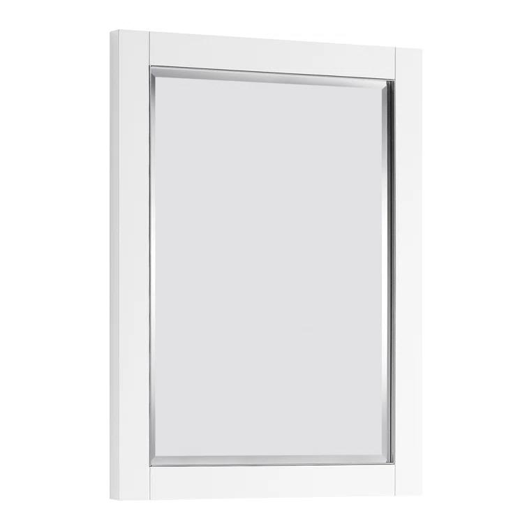 AVANITY  Mason 24 in. Wall Mounted Mirror with Brushed Silver Trim - 24"W x 32"H White White