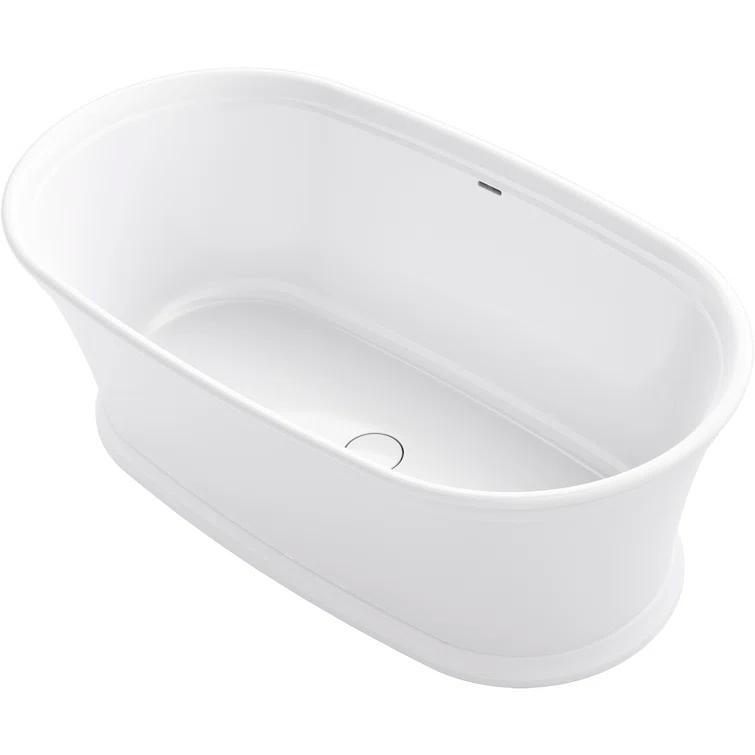 Memoirs® 60" x 34" Freestanding Soaking Bathtub with Slotted Overflow and Center Toe-Tap Drain