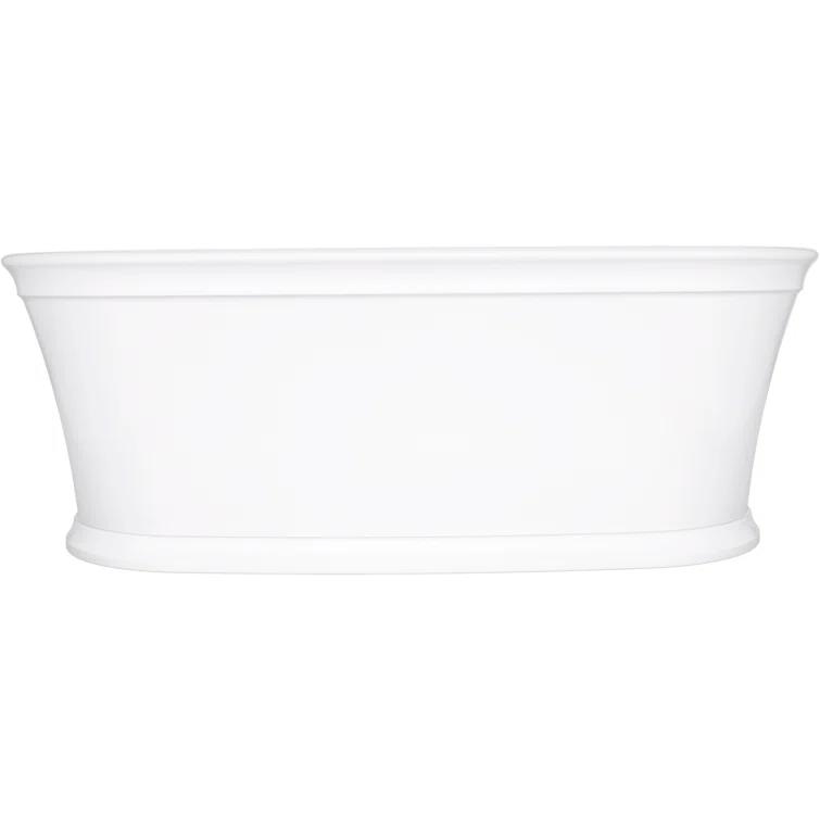 Memoirs® 60" x 34" Freestanding Soaking Bathtub with Slotted Overflow and Center Toe-Tap Drain
