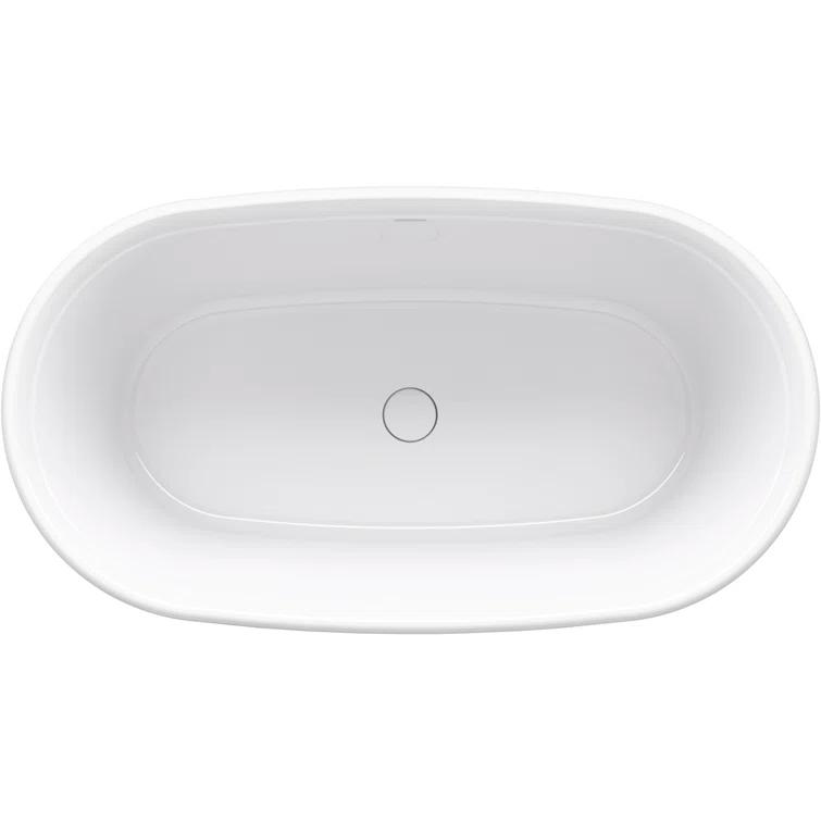 Memoirs® 60" x 34" Freestanding Soaking Bathtub with Slotted Overflow and Center Toe-Tap Drain