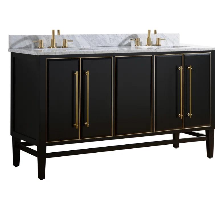 Avanity Mason-Vs61-G-C Mason 61" Free Standing Double Basin Vanity Set - Black