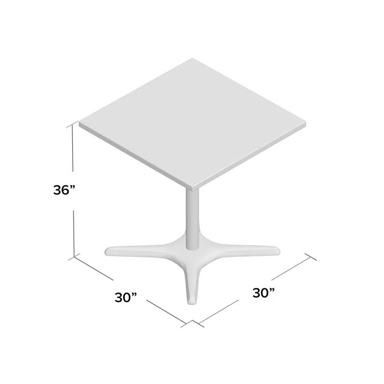 Square Wood Breakroom Table