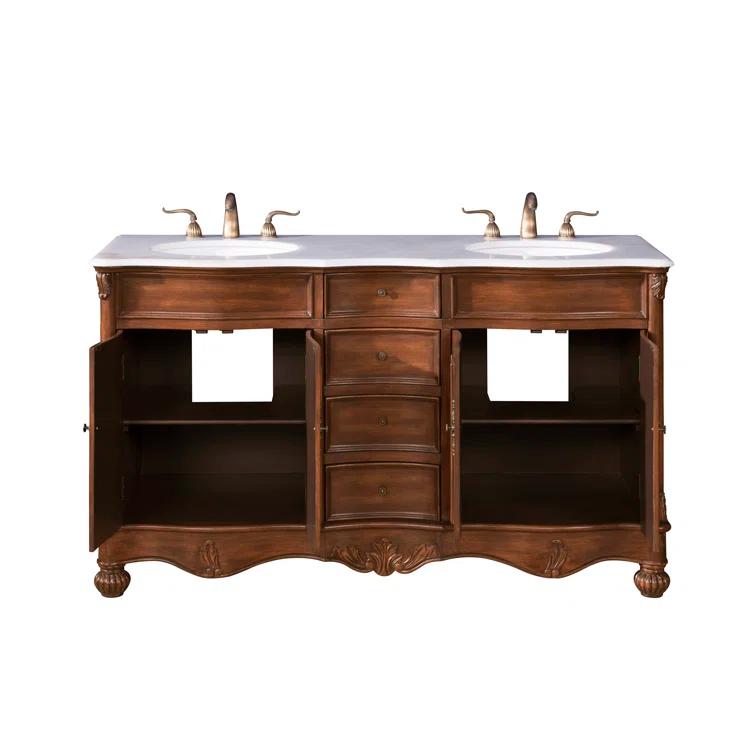 Etta Avenue™ Mannie 60'' Double Bathroom Vanity with Top