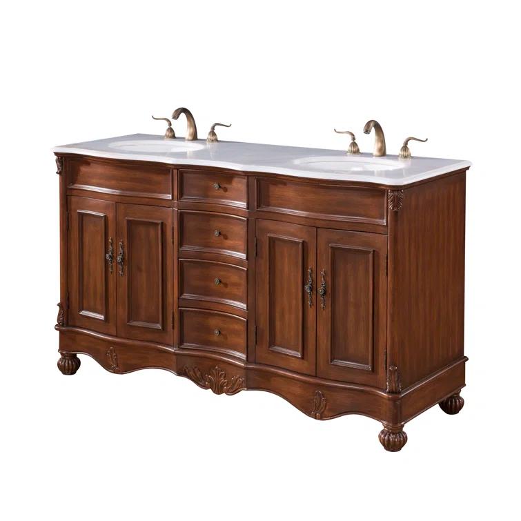 Etta Avenue™ Mannie 60'' Double Bathroom Vanity with Top