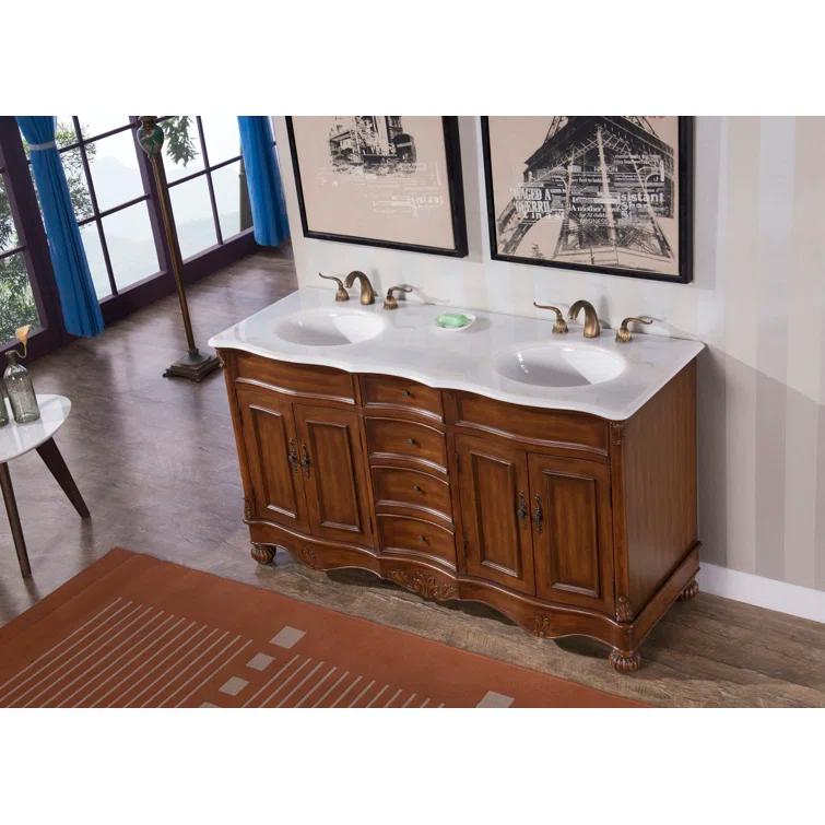 Etta Avenue™ Mannie 60'' Double Bathroom Vanity with Top